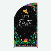 Aperturee Aperturee Fiesta Floral Mexican Decor Party Half Moon Arch Backdrop